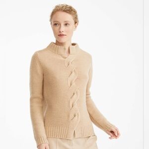 MaxMara Cream Twist-Front Knit Cardigan